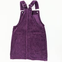 Image 2 of Art Class Girls Corduroy Overalls Dress in Deep Purple