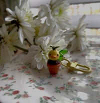 Image 2 of The Sproutlings- Benny the Duck Sprout Charm- Cute Handmade Clay Keychain or Phone Charm