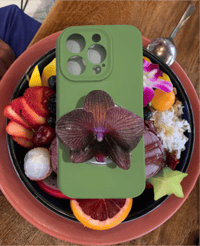 Image 2 of Purple veined Orchid Phone Grip