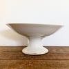 Antique porcelain white and gold tazza