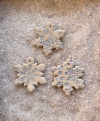 Image 1 of  Ceramic Snowflake Tags. Set of 3