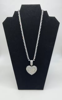 Image 4 of Iced Locket Heart Necklace 