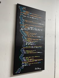 Image 3 of Just HTML - Dark Mode Acryllic on Canvas 12”x24”x3/4”