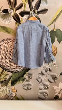 Image 6 of Leinenhemd, Blauweiss gestreift, Groesse 110