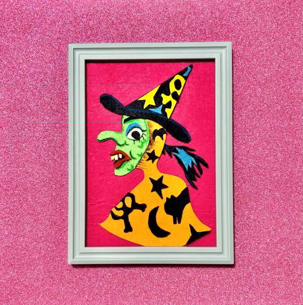 Image of “Witch” Felt Art Piece