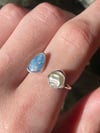 Opal & pearl ring