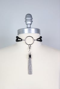 Image 2 of Teardrop shape necklace with O rings and tassel