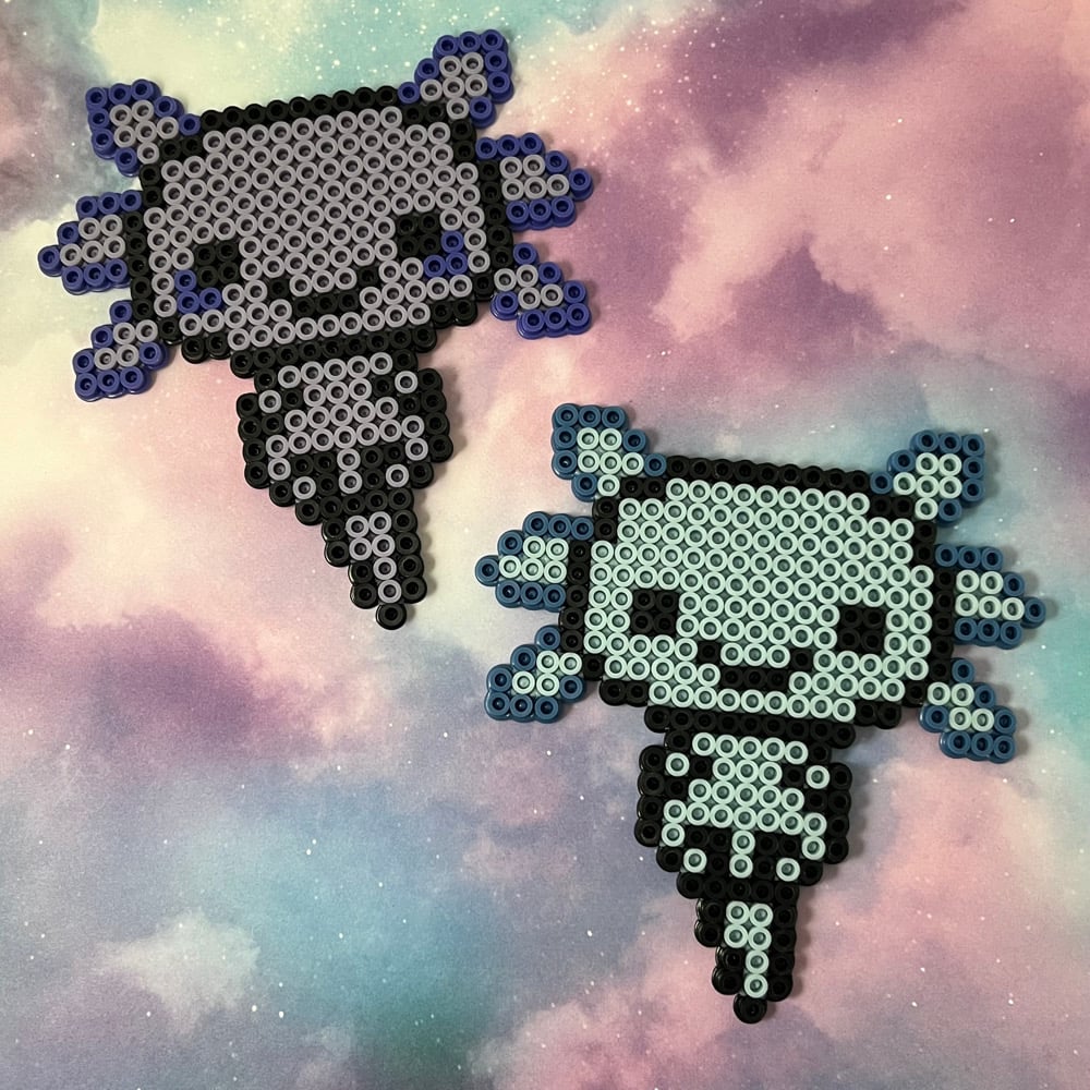 Image of Axolotl Kawaii Perler Kandi Wall Decor