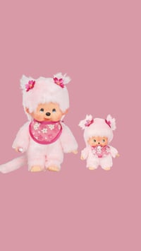 Cherry blossom Monchhichi PRE ORDER (ships out by est may 26)