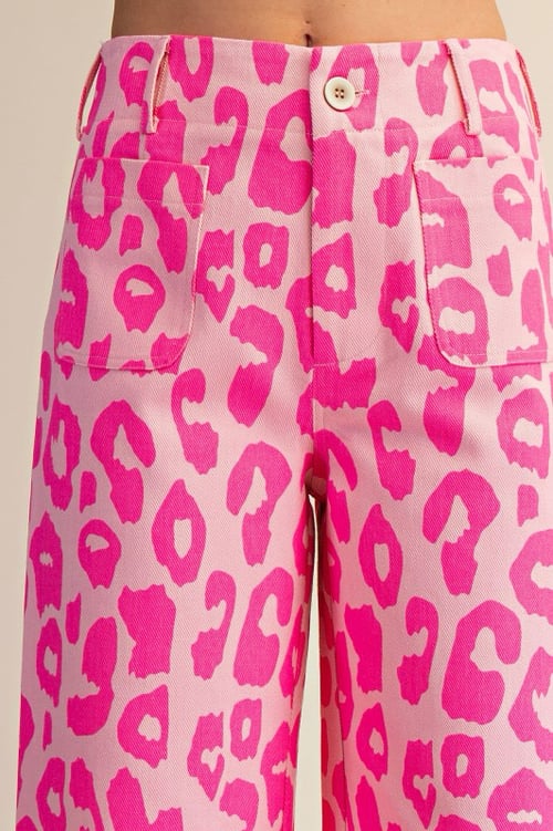 Image of  Pink Cheetah Greta Pants