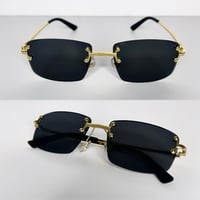 Image 1 of Black Rimless Frames