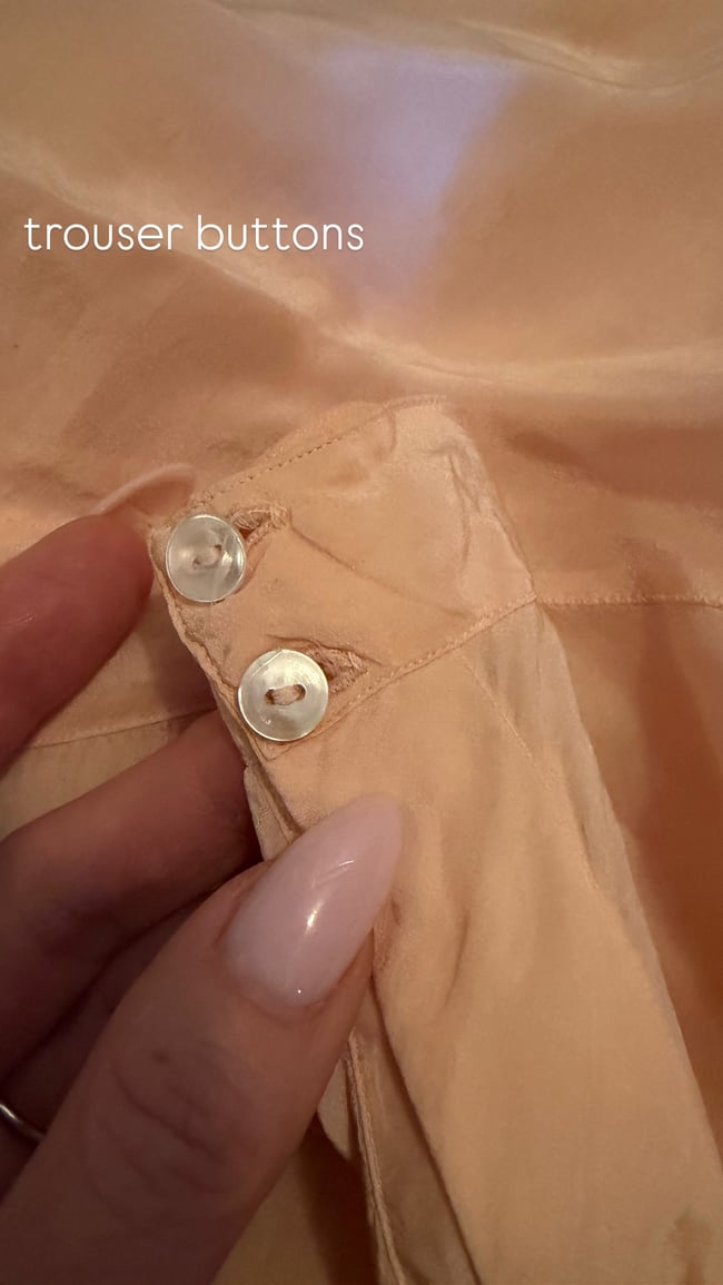 1920s 30s silk and lace pajama set lingerie beach lounge trousers