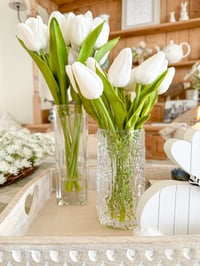 Image 1 of White Tulips in Vase ( 2 options )