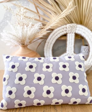 Image of Lilac Daisy Cushion Cover PRE ORDER ~ Est Arrives Late Sep - Early Oct 