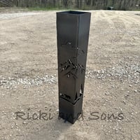 Image 3 of Garden Column - Mountain Scene/Bear Eagle