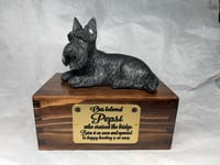 Image 11 of Custom Engraved Handmade Engraved Scottish Terrier Dog Pet Cremation Urn