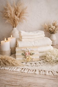 Image 2 of Fond + wrap + bandeau blanc cassé