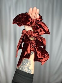 Image 1 of Cooper  Velvet  Bat Wing Scrunchie 