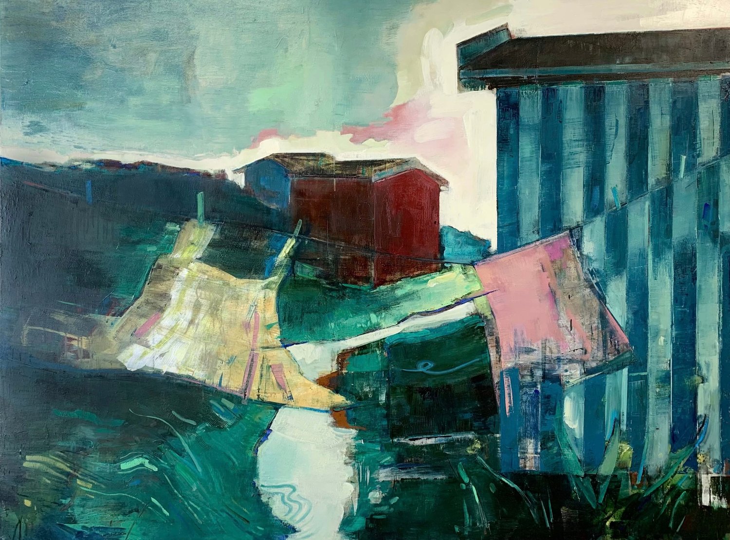 Image of PAINTING / MALERI / "Vilde drømme VII" / 120X160 CM