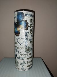 Image 3 of Inspirational Glitter Tumbler