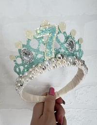 Image 2 of Ivory And Sage Bithday Tiara