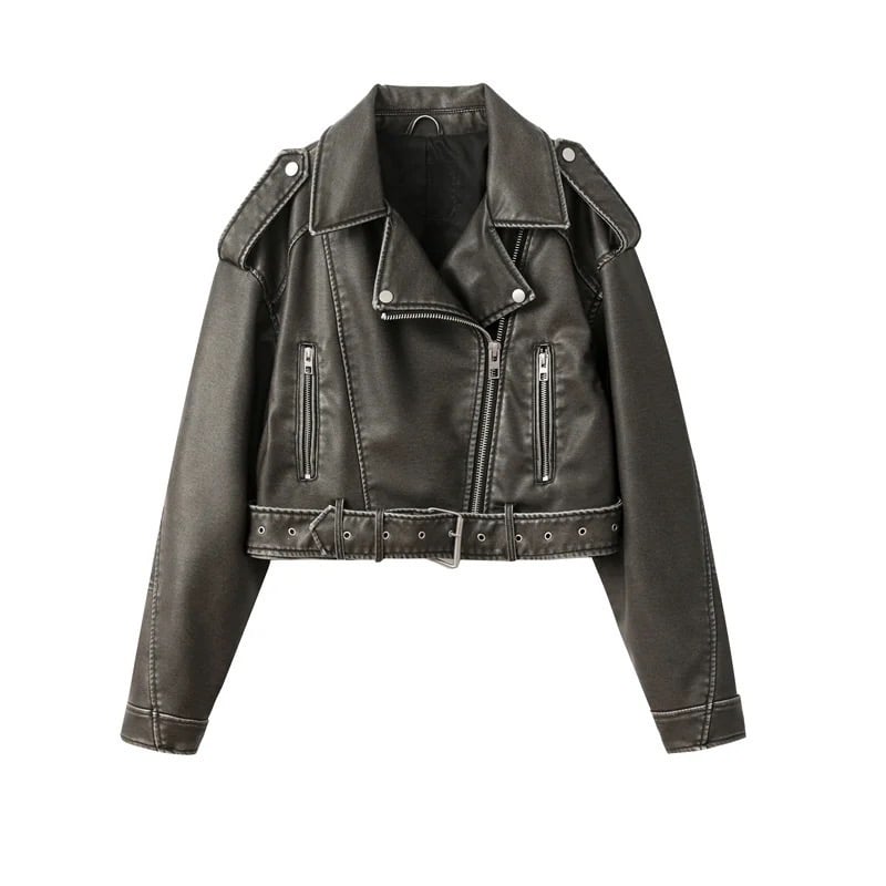 Image of Faux leather Biker Jacket