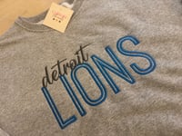 Image 2 of Detroit Lions EMBROIDERED crewneck sweater 