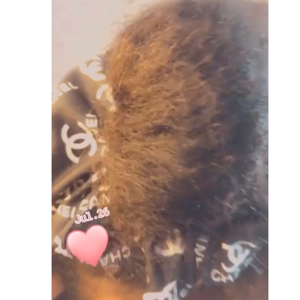 Image of Black chanel inspired scrunchie 