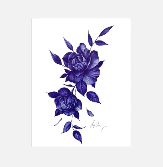 Image of Blue Flowers Print