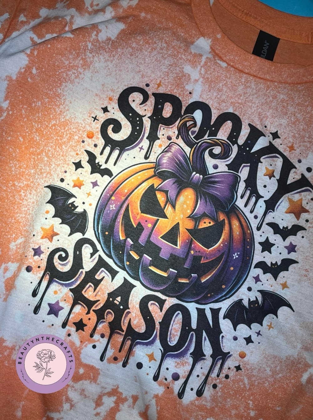 Image of Spooky Season Bleached T-shirt