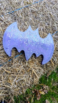 Image 3 of Bat Tray in Purple & Silver Haze 