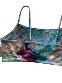 Image 7 of XXL (44) Cotton-Blend Strappy Bralette in Earthy Watercolor Ice Dye