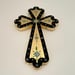 Image of Cosmic Cross Black/Gold leaf 