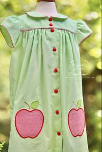 Image 2 of Size 4 Lime Green Apple Pocket Dress