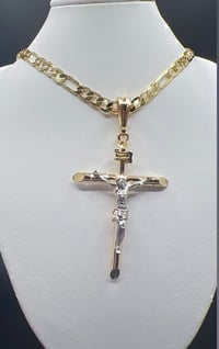 Image 1 of GOLD JESUS CROSS NECKLACE.