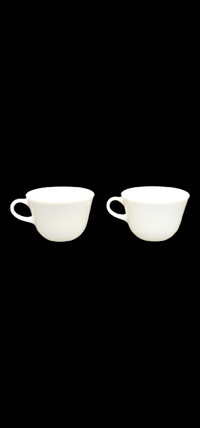 Image 1 of Set of 2 pyrex Opal White Milk Glass Coffee/Tea Mugs
