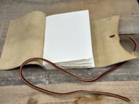 Image 5 of Medium Leather Figure 8 Stitch Blank Book