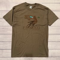 Image 1 of Vintage Fly Fishing Embroidered Flies Tee - L 