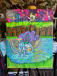 Image 1 of Suicune and Celebi Original Painting