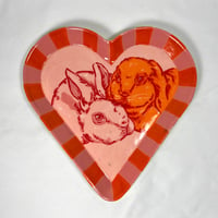 Image 1 of Two Rabbits Heart Plate