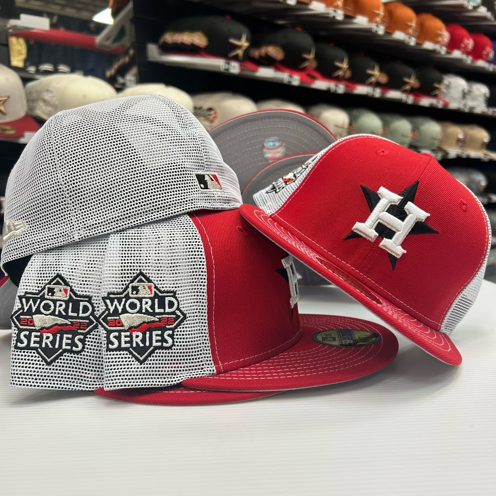 New Era 59Fifty Scarlet White Trucker 