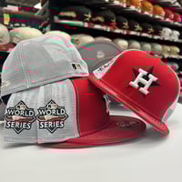 Image 3 of New Era 59Fifty Scarlet White Trucker 