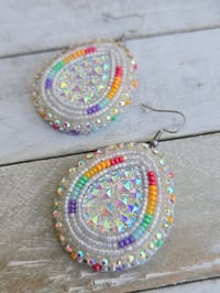 Image 2 of Rainbow Teardrop earrings 