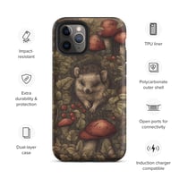 Image 5 of Boho Nature Cottagecore Inspired Hedgehogs Among Mushrooms Tough Case for iPhone®