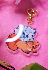 Image 2 of Play Rough Foxes Acrylic Keychains