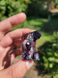 Image 2 of Matalic Magenta Baby Elephant Pendant