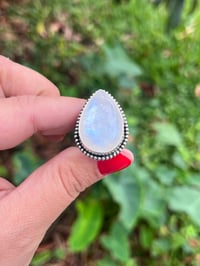 Image 3 of Sterling Astral Monstone Ring Sz 7