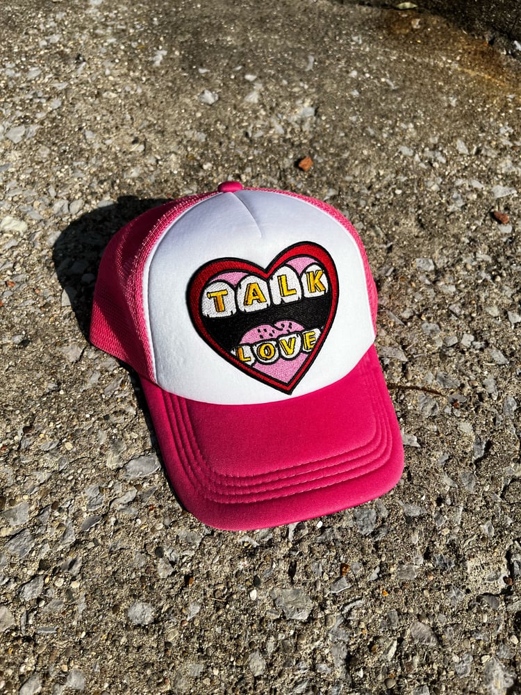 Image of Talk Love Pink/White Trucker Hat