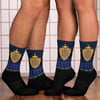 BOSSFITTED Navy Blue and Gold Socks