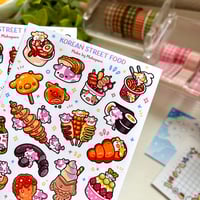 Image 2 of World's Food Tour | Korean Street Food | Matte Sticker Sheet